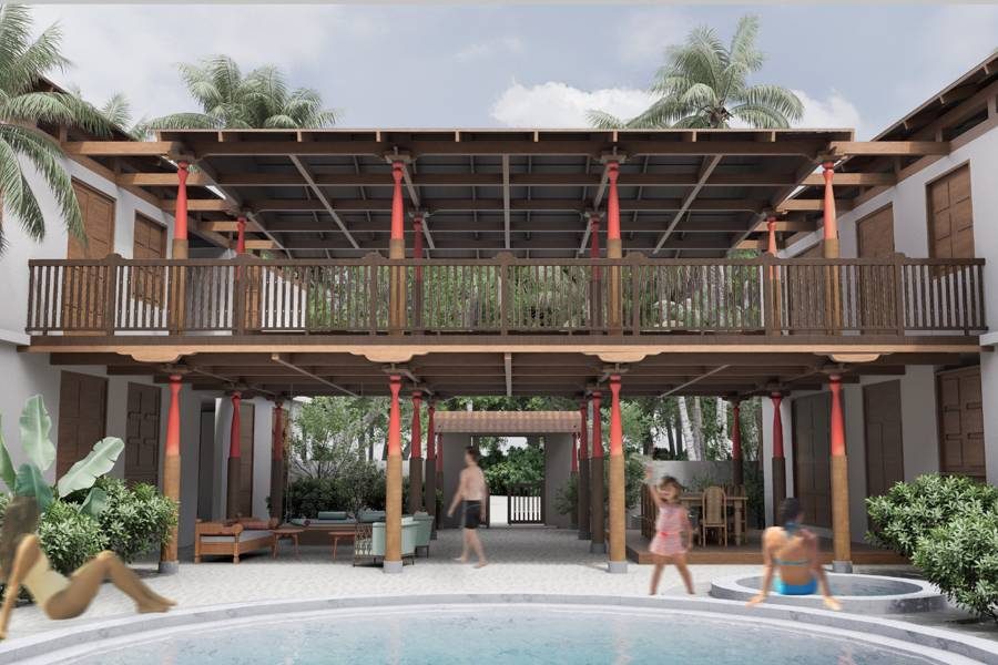 Koilu courtyard and private pool (concept)