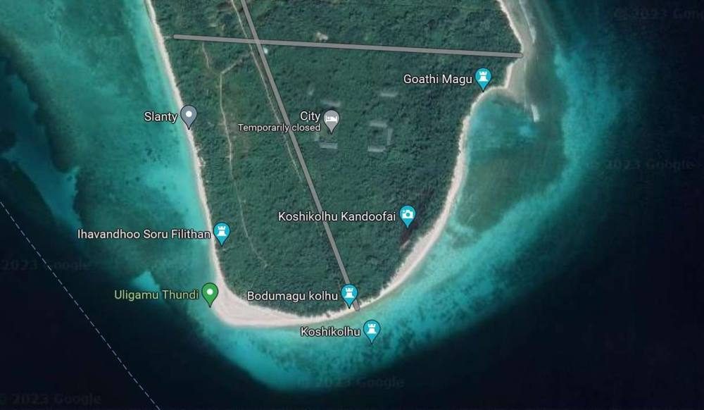 HA. Uligan: the hotel site lies on the southern coast